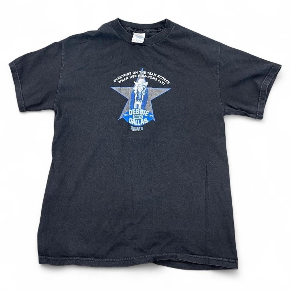 Debbie does Dallas Vintage 2000s Dallas black cotton t-shirt